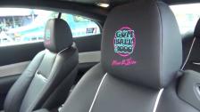 Team 76 Rolls Royce Wraith with custom made headrests Miami2Ibiza logo Gumball 3000 start in Miami