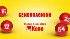 Keno lördag 8 juni