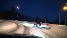 Ice Ricer Nissan GT-R on the way to drifttrack: #2 roundabout