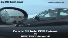 Porsche 911 Turbo 997 vs BMW 335Ci Vishnu V2