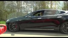 [50p] 2nd angle 700 HP Tesla Model S P85D vs Ferrari 458 Italia GTBOARD.com May 2015 Event