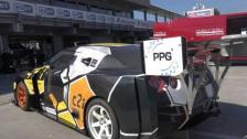 [4k] All fibre Carbon body Nissan GTR trackcar during Gran Turismo Slovakia