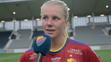 Nellie Lilja och Magnus Pålsson efter matchen mot Linköping