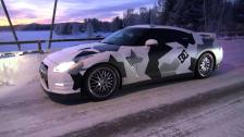 Winter Camo Nissn GT-R on nice location in Northern Sweden, TeamIceRicers