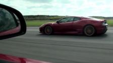 Mercedes SLS AMG Roadster vs Ferrari 430 Scuderia Rosso Mugello / Gold