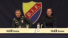 Presskonferensen efter DIF-Brann