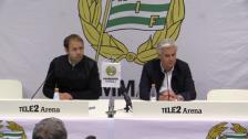 Presskonferensen efter derbysegern över AIK