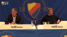 Presskonferensen efter DIF-Halmstad