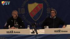 Presskonferensen efter DIF-Helsingborg