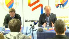 Presskonferensen efter Djurgården Halmstad
